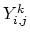 $Y_{i,j}^k$