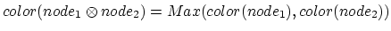 $color(node_1 \otimes node_2) = Max(color(node_1),
color(node_2))$