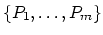 $\{P_1,\ldots,P_m\}$