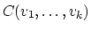 $C(v_1,\ldots,v_k)$
